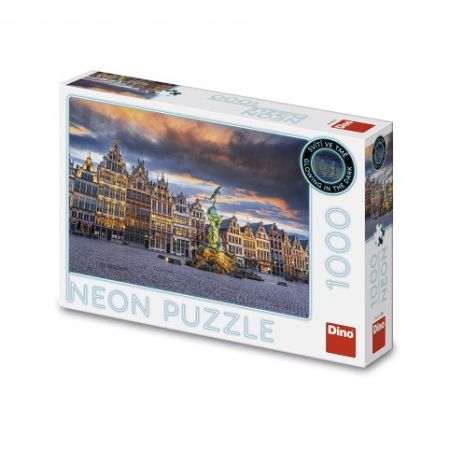 DINO Puzzle Bouře nad Antverpami 1000 dílků neon