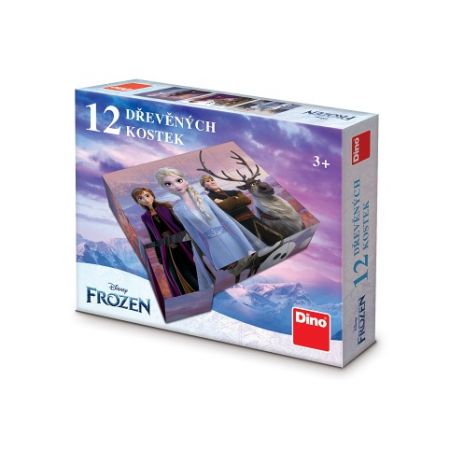 DINO Dřevěné licenční kostky Frozen II – 12 kostek