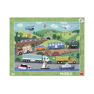 DINO Puzzle Dopravní prostředky 40 dílků deskové