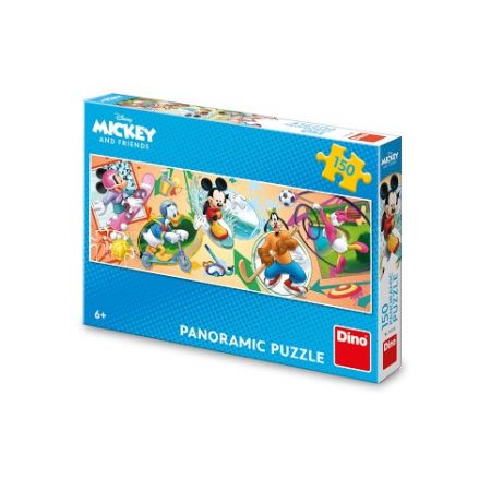 DINO Puzzle Mickey s kamarády sport 150 dílků panoramic