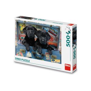 DINO Puzzle Štěňata v kufru 500 dílků