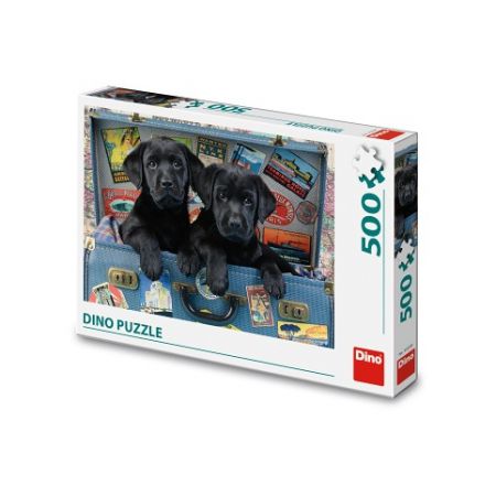 DINO Puzzle Štěňata v kufru 500 dílků