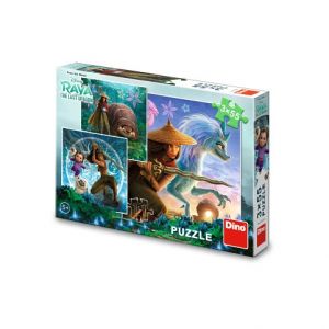DINO Puzzle Raya a kamarádi 3x55 dílků