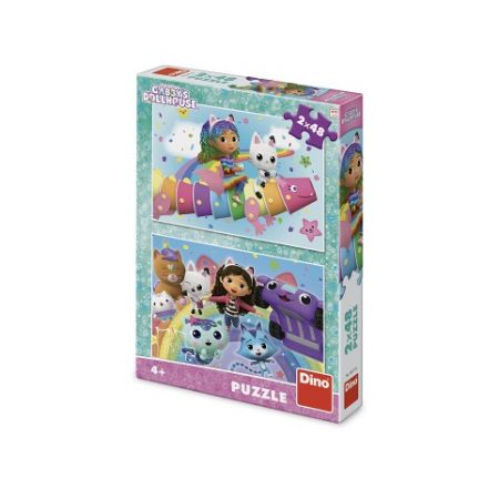 DINO Puzzle Gábi na duze 2x48 dílků