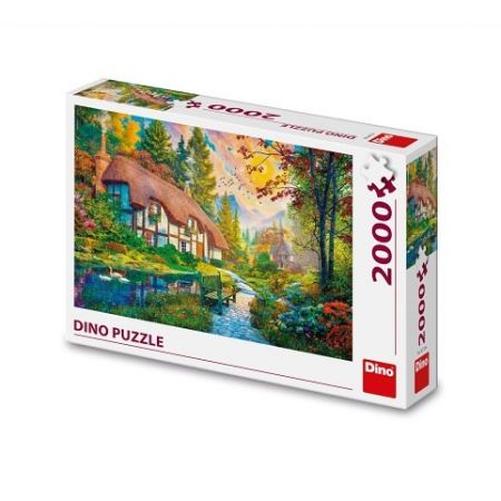 DINO Puzzle Domek u řeky 2000 dílků