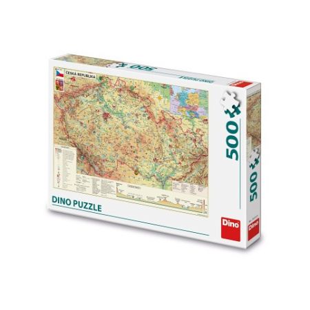 DINO Puzzle Mapa České republiky 500 dílků