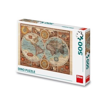 DINO Puzzle Mapa světa z roku 1626 500 dílků