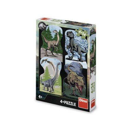 DINO  Puzzle Jurský svět 4x54 dílků