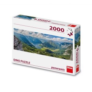 DINO Puzzle Pohled na Alpy 2000 dílků panoramic