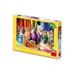 DINO Puzzle Barevná koťátka 300 xl dílků