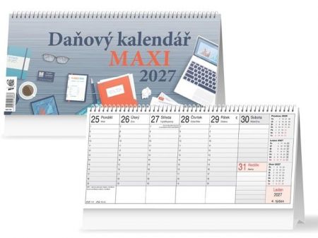 Kalendář stolní Daňový MAXI 2027, 30cm x 17,5cm, 1061745