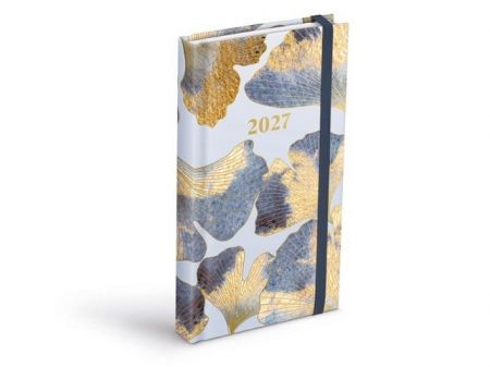 Diář denní 2027 D802 Lamino 2 s gumkou , 9cm x 17cm, 7781598