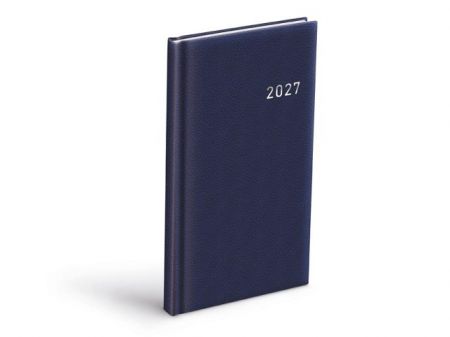 Diář týdenní 2027 T806 PVC tmavě modrý , 9cm x 17cm, 7781615