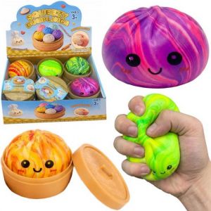 Squishy Dumpling mačkací antistresové knedlíček v košíku