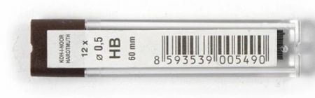 KOH-I-NOOR Tuhy do mikrotužky HB 0,5 12ks