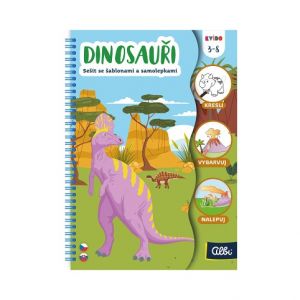 ALBI Kvído - Sešit se šablonami: Dinosauři