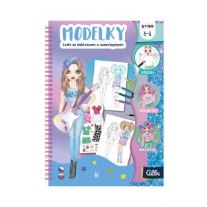 ALBI Kvído - Sešit se šablonami: Modelky