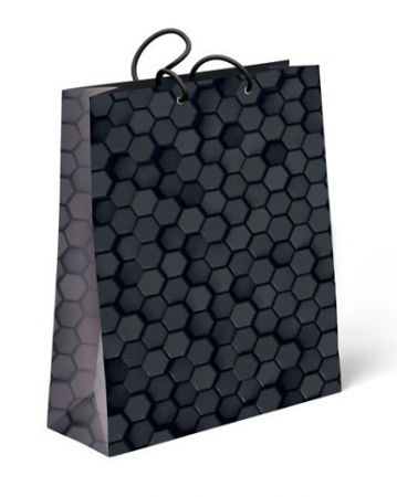 ALBI M - hexagonový pattern na černé