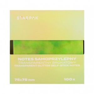 Poznámkový samolepící bloček 75x75/100k Transparentní Ombre Dark C5 Starpak