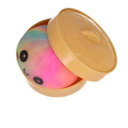 Squishy Dumpling mačkací antistresový knedlíček v košíku