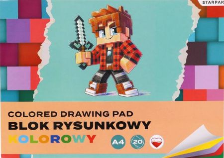 Výkresový blok A4/20 listů barevný pixel STK F10