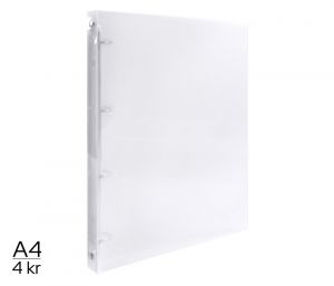 Pořadač LUMA A4 diagonální 4kroužkový transp.