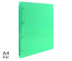 Pořadač LUMA A4 diagonální 4kroužkový zelený