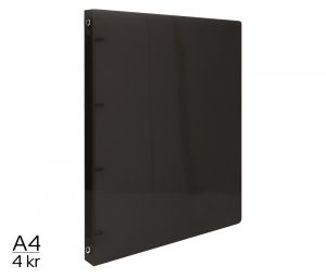 Pořadač LUMA A4 diagonální 4kroužkový kouřový