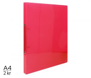 Pořadač LUMA A4 diagonální 2kroužkový červený