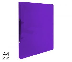 Pořadač LUMA A4 diagonální 2kroužkový fialový