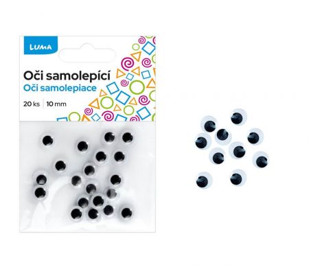 Oči kulaté 10mm 20ks