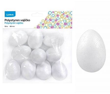 Polystyren Vajíčko 60mm, 10 ks v bal.