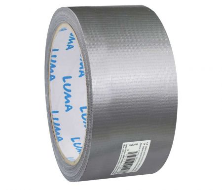 Lepící páska textilní 50mm x10m tlaková stříbrná LUMA