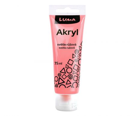 Barva akrylová růžová světle 75ml