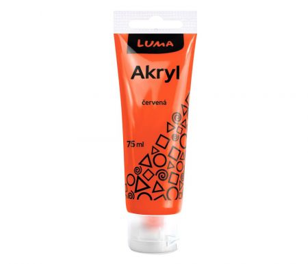 Barva akrylová červená tmavě 75ml
