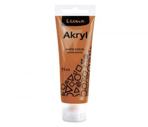 Barva akrylová hnědá světle 75ml