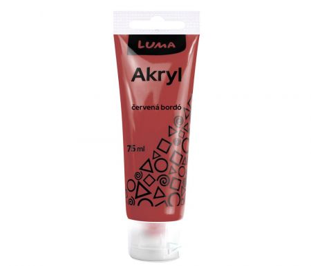 Barva akrylová červená bordó 75ml