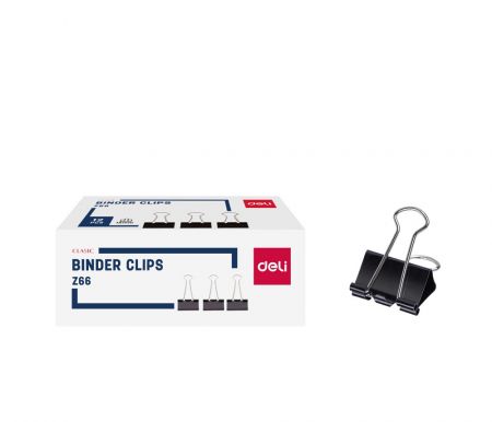 Binder clip 15mm,12ks DELI EZ66