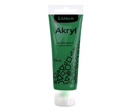 Barva akrylová tmavě zelená 75ml