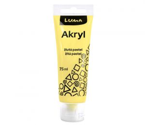 Barvy akrylové PASTEL žlutá 75ml