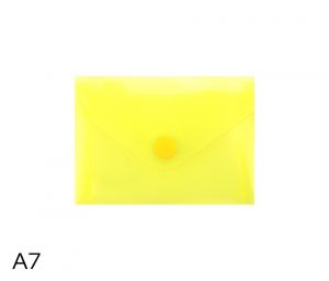 Obal spisový s klopou a drukem A7 LUMA, žlutý