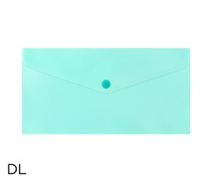Obal spisový s klopou a drukem DL pastel LUMA, zelený