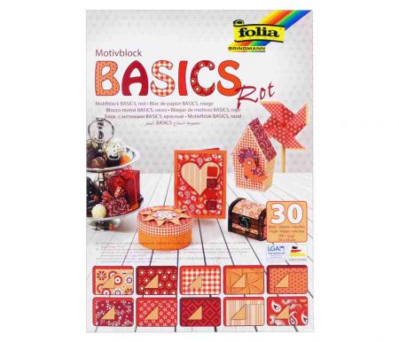 Papír KREATIV sada Basic červený