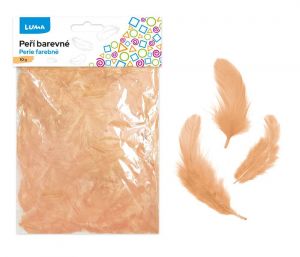Peří barevné 10g lososové