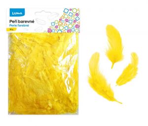 Peří barevné 10g žluté