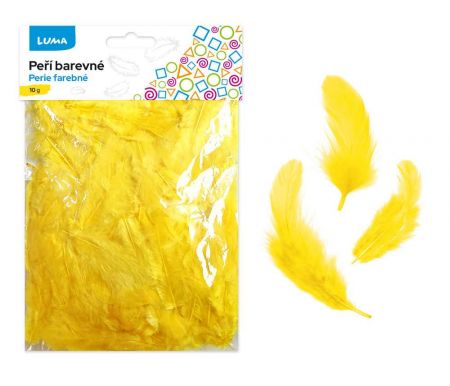 Peří barevné 10g žluté