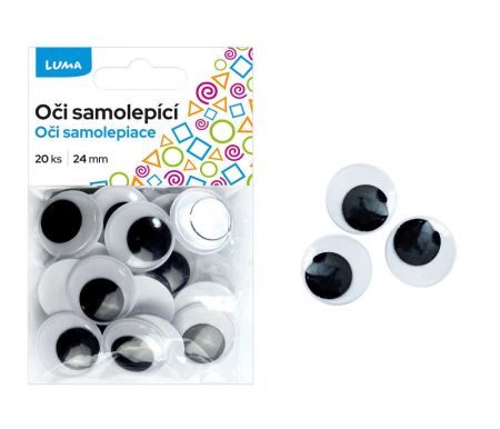 Oči kulaté 24mm, 20ks LUMA