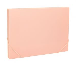 Desky na spisy s gumou, box A4 pastel LUMA, růžový