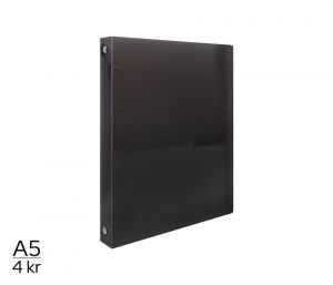 Pořadač LUMA A5 diagonální 4 kroužkový kouřový