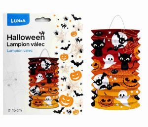 Lampion 15cm válec HALLOWEEN strašidla LUMA